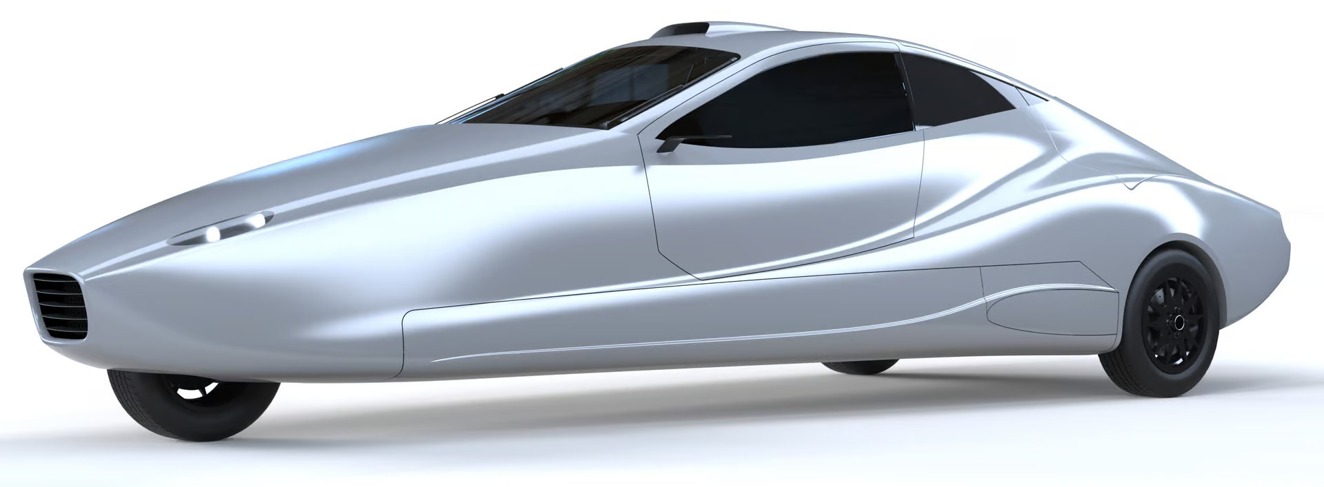 A rendering of the flying car in drive mode. (Photo by Samson Sky)