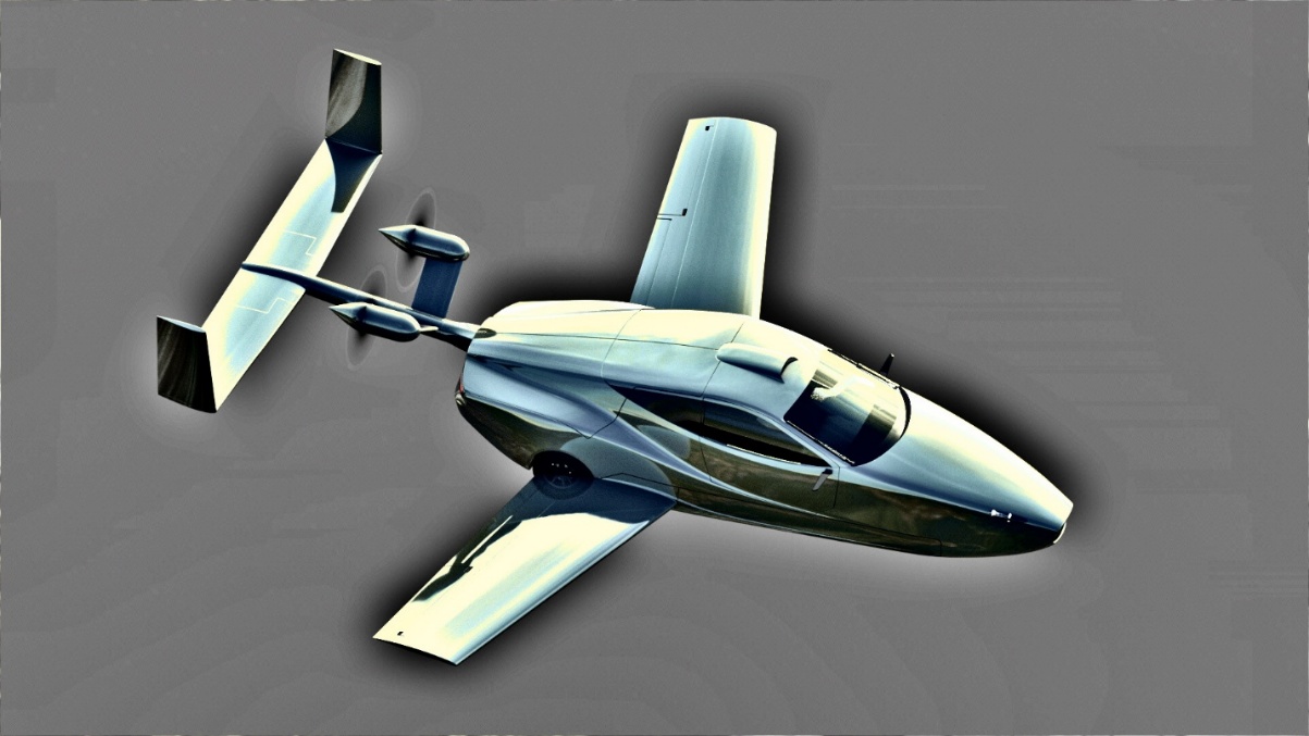 A render of a flying car